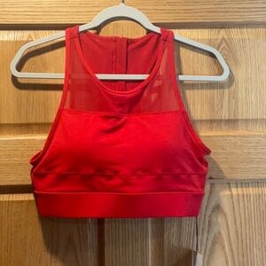 ZYIA Red High-Neck Sports Bra